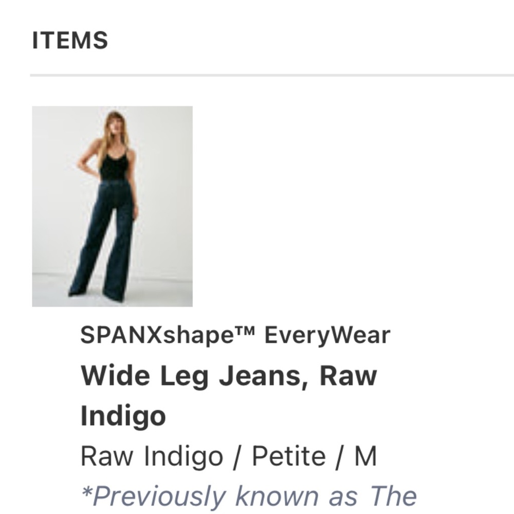 SPANX Wide Leg Jeans - Raw Indigo